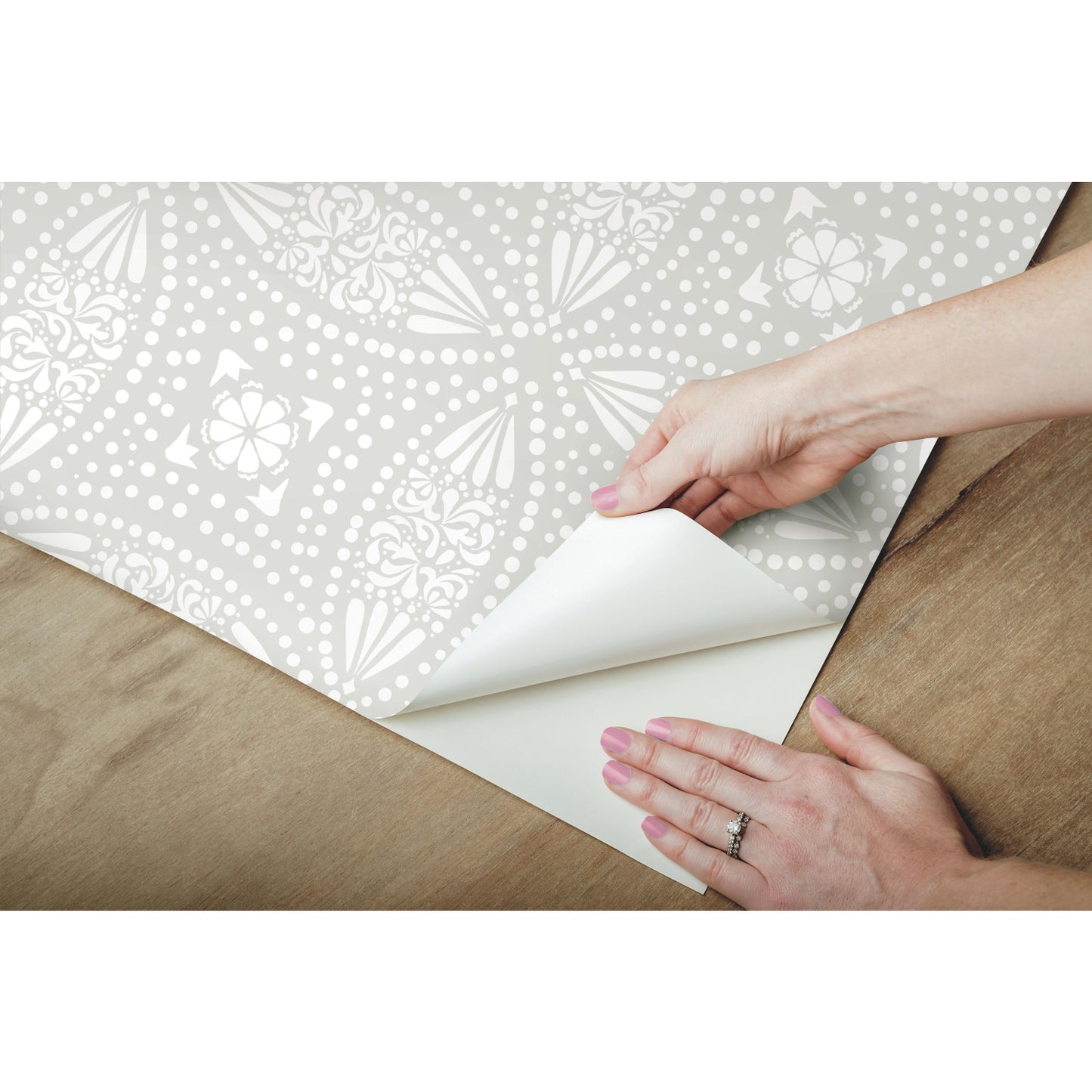 York Wallcoverings RoomMates Overlapping Medallions Grey Peel and Stick Wallpaper Whimsical Abstract Greys  Wallpaper - RMK12172WP