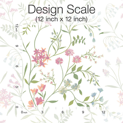 York Wallcoverings RoomMates Meadow Mix Pink Peel and Stick Wallpaper Whimsical Botanical Pinks  Wallpaper - RMK12181PLW