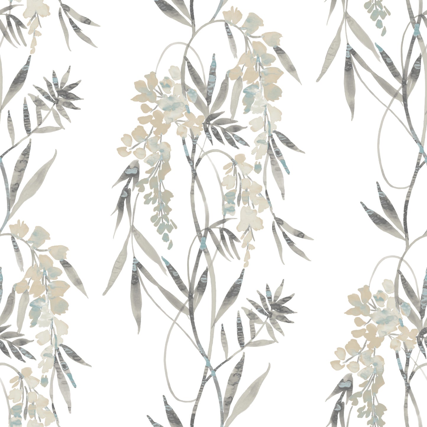 York Wallcoverings RoomMates Nouveaux Wisteria Taupe Peel and Stick Wallpaper Whimsical Botanical Neutrals  Wallpaper - RMK12183PLW