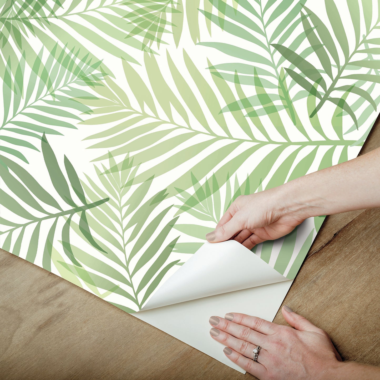 York Wallcoverings RoomMates Tropical Vibe Green Peel and Stick Wallpaper Tropical Botanical Greens  Wallpaper - RMK12188PLW