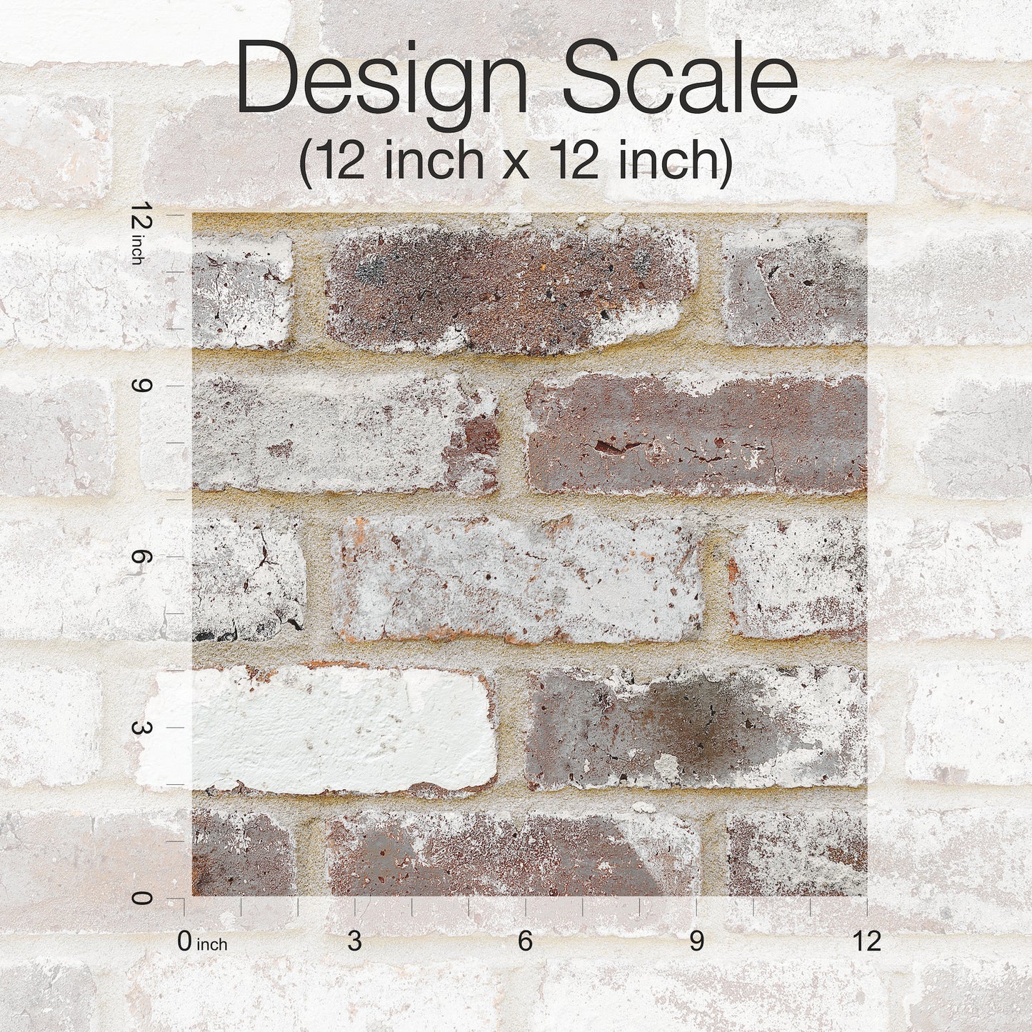 York Wallcoverings RoomMates Reclaimed Brick Peel and Stick Wallpaper Industrial Graphics Neutrals  Wallpaper - RMK12194PL