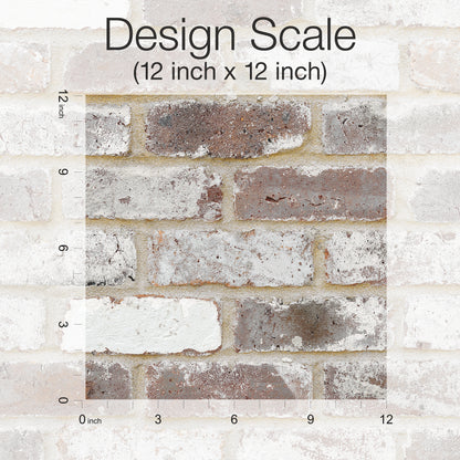 York Wallcoverings RoomMates Reclaimed Brick Peel and Stick Wallpaper Industrial Graphics Neutrals  Wallpaper - RMK12194PL