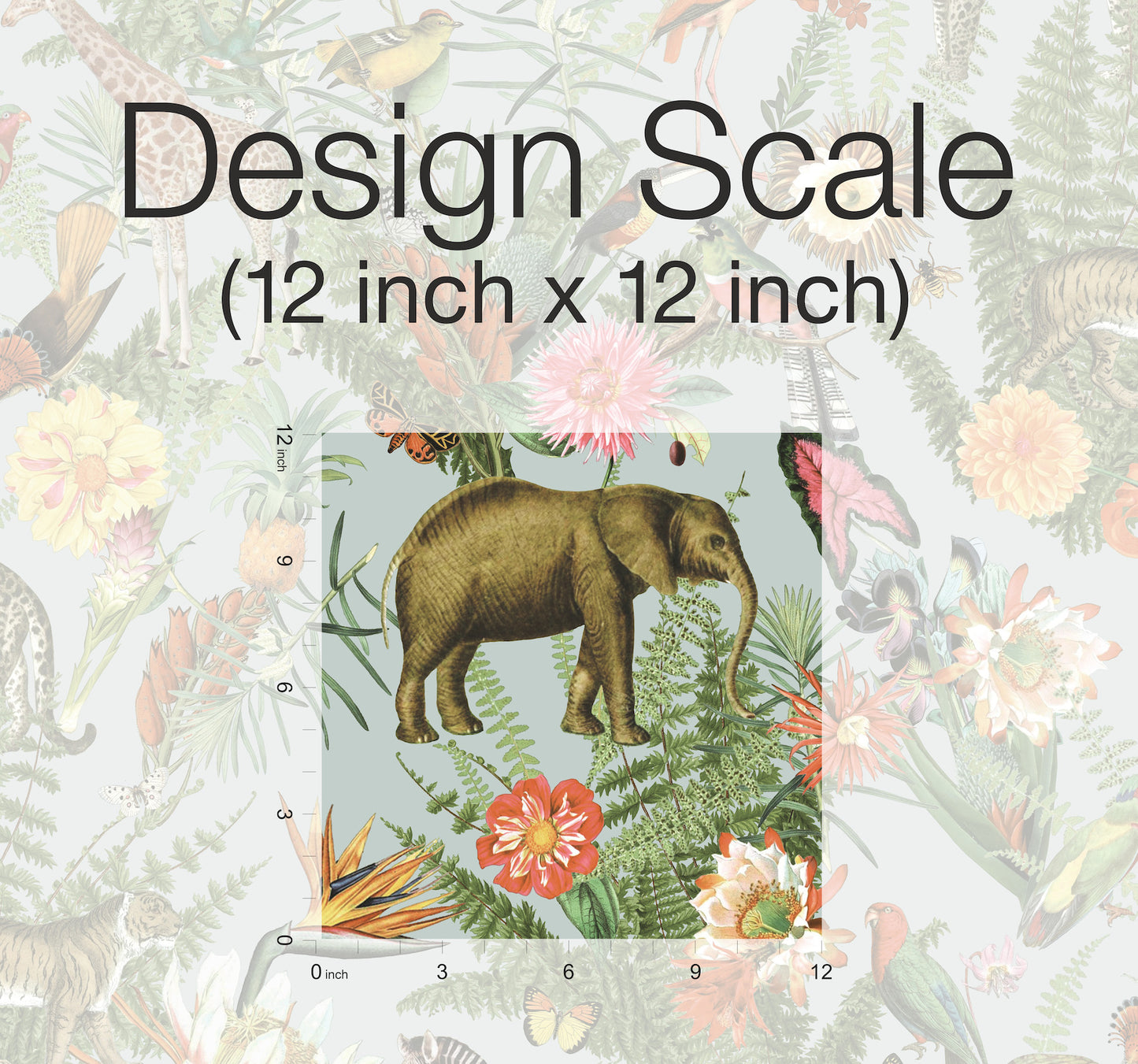 York Wallcoverings RoomMates Tropical Zoo Green Peel and Stick Wallpaper Tropical Botanical Greens  Wallpaper - RMK12202WP