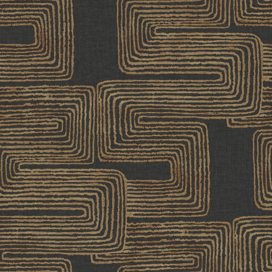 York Wallcoverings RoomMates Zulu Signature Gold Peel and Stick Wallpaper Glam Global Metallics  Wallpaper - RMK12213PL