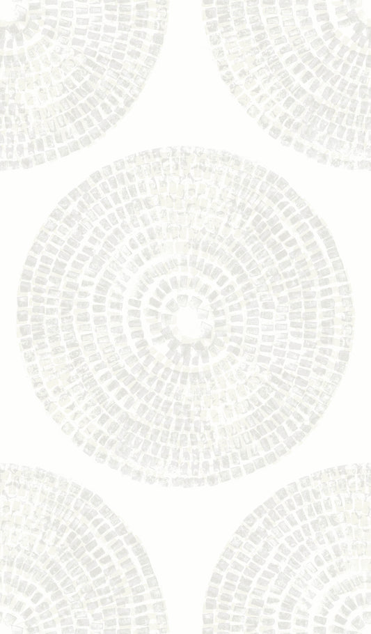 York Wallcoverings RoomMates Medali Grey Peel and Stick Wallpaper Bohemian Global Greys  Wallpaper - RMK12230PLW