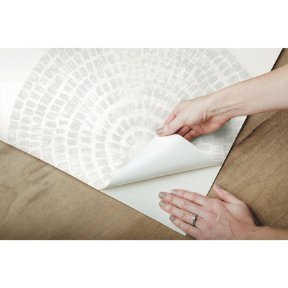 York Wallcoverings RoomMates Medali Grey Peel and Stick Wallpaper Bohemian Global Greys  Wallpaper - RMK12230PLW