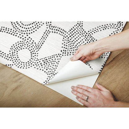 York Wallcoverings RoomMates Amhara Black Peel and Stick Wallpaper Glam Global Blacks  Wallpaper - RMK12235PL