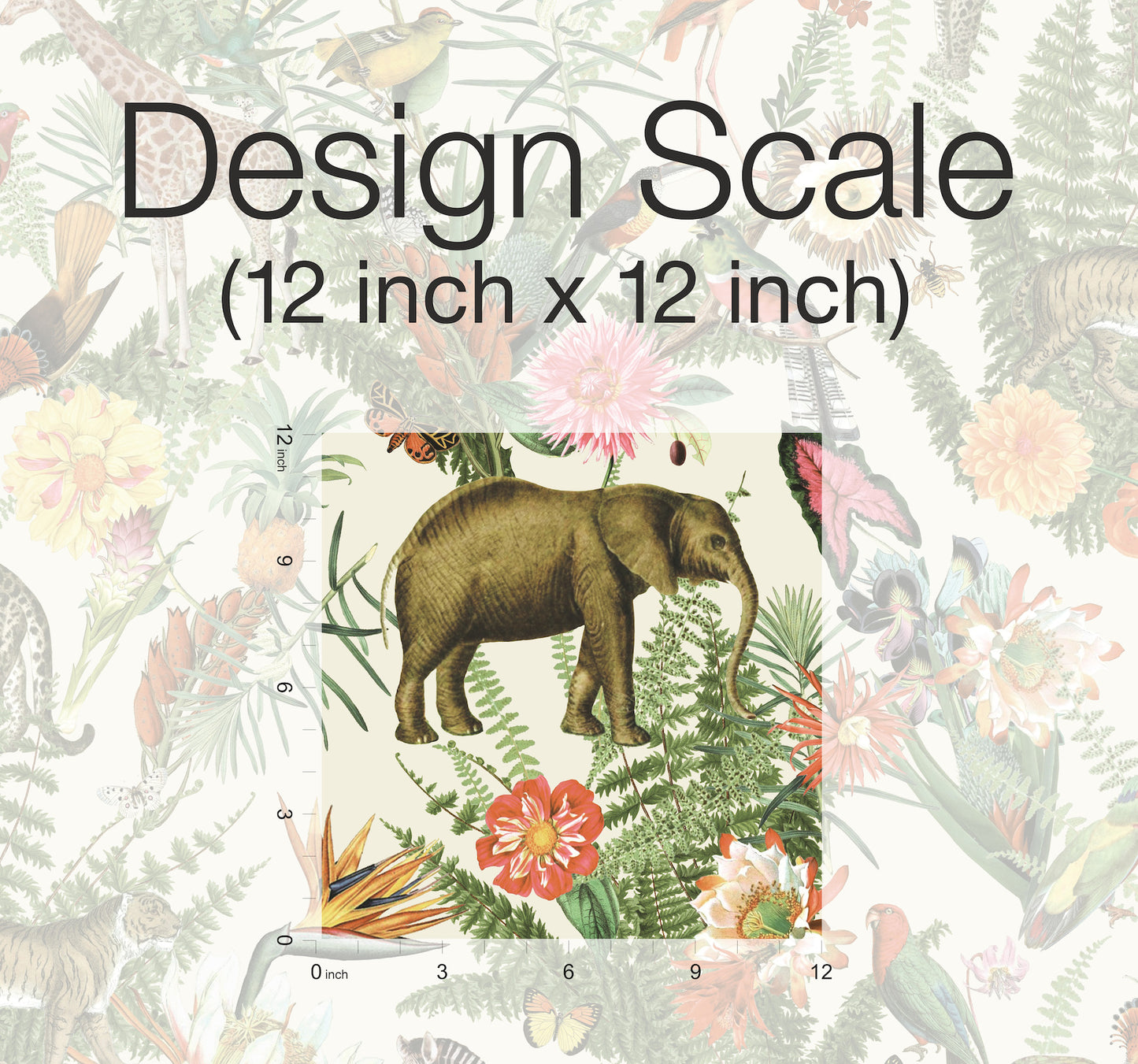 York Wallcoverings RoomMates Tropical Zoo Green Peel and Stick Wallpaper Tropical Botanical Greens  Wallpaper - RMK12239WP (DISCONTINUED PATTERN)