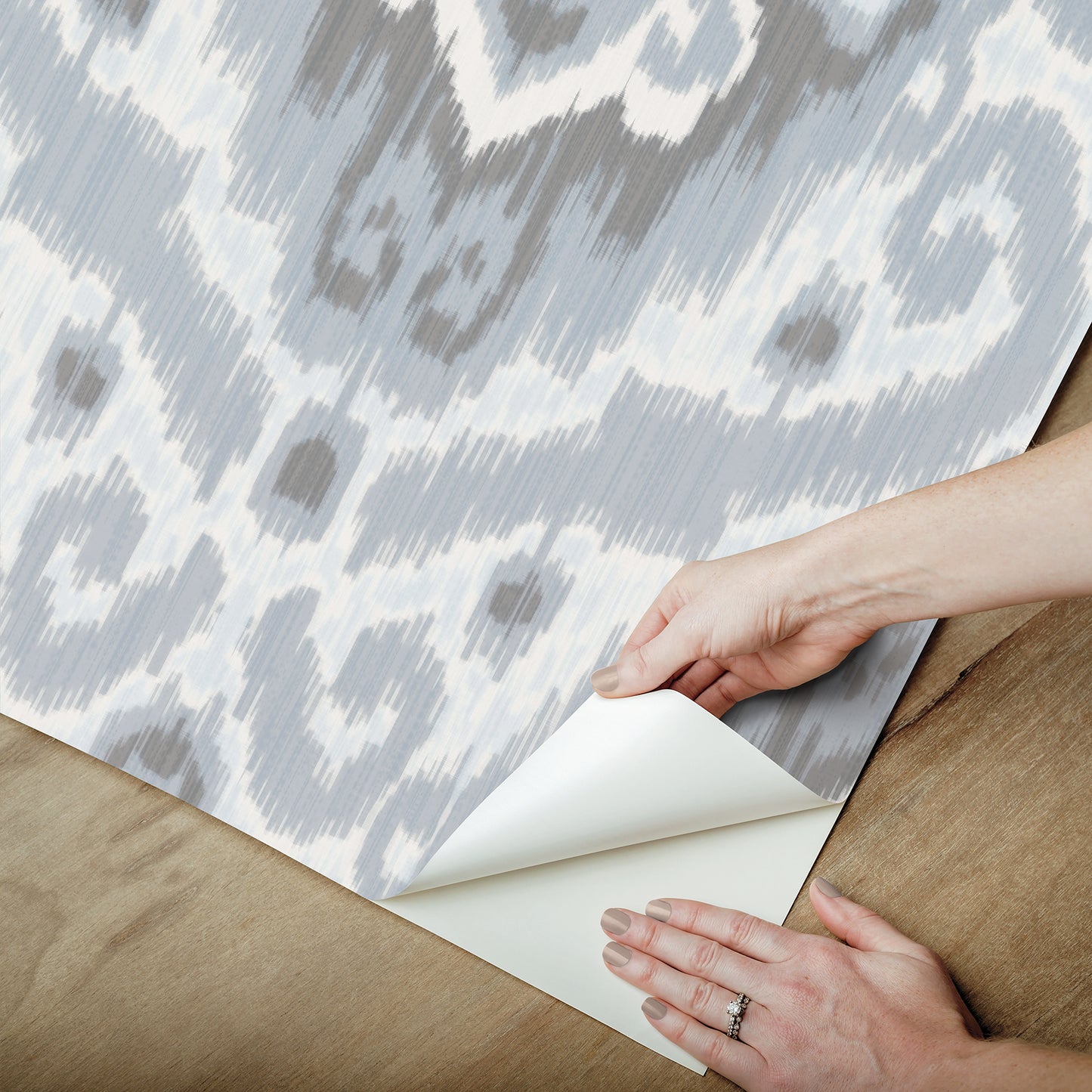 York Wallcoverings RoomMates Bohemian Ikat Grey Peel and Stick Wallpaper Tropical Botanical Greys  Wallpaper - RMK12250PLW