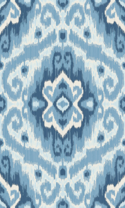 York Wallcoverings RoomMates Bohemian Ikat Blue Peel and Stick Wallpaper Whimsical Abstract Blues  Wallpaper - RMK12253PLW