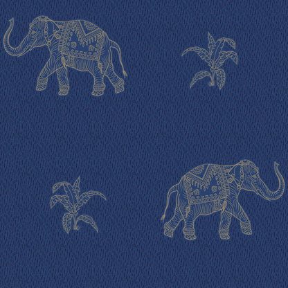 York Wallcoverings RoomMates Elephant Walk Blue Peel and Stick Wallpaper   Blues  Wallpaper - RMK12263PL