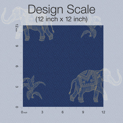 York Wallcoverings RoomMates Elephant Walk Blue Peel and Stick Wallpaper   Blues  Wallpaper - RMK12263PL