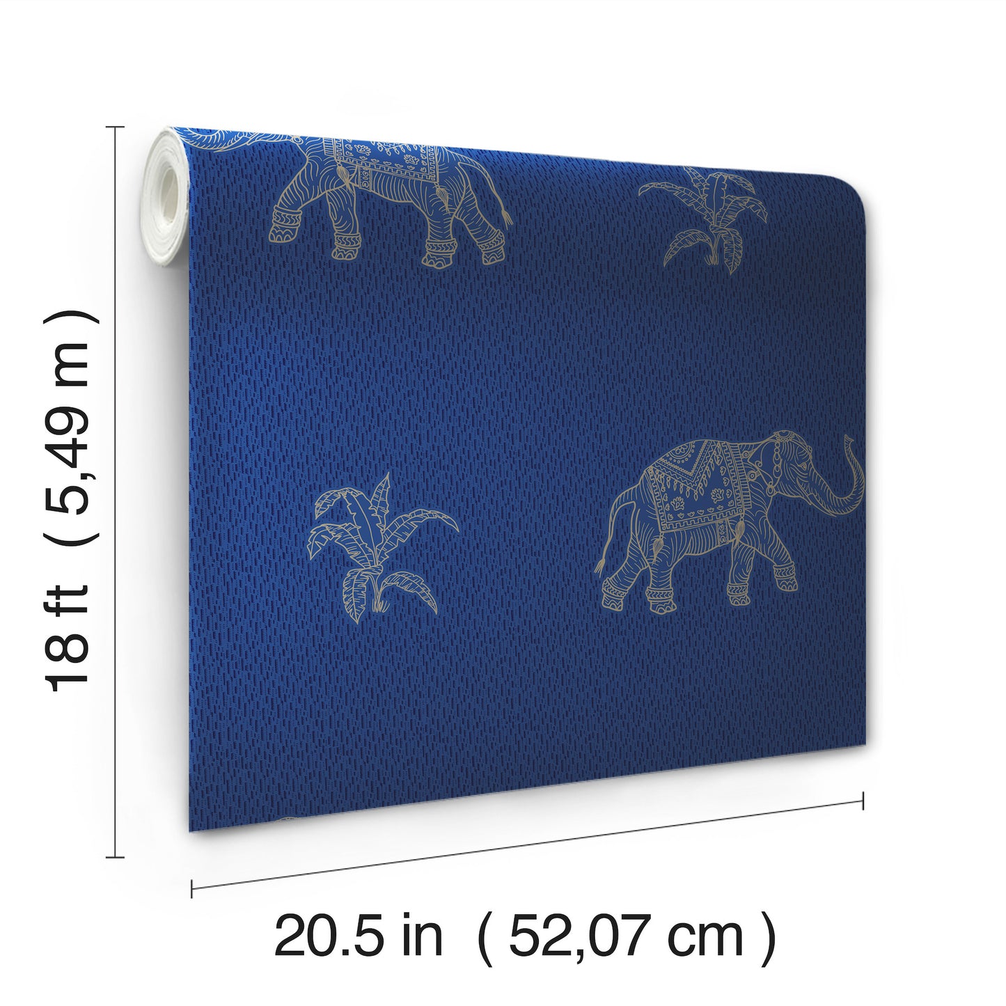 York Wallcoverings RoomMates Elephant Walk Blue Peel and Stick Wallpaper   Blues  Wallpaper - RMK12263PL