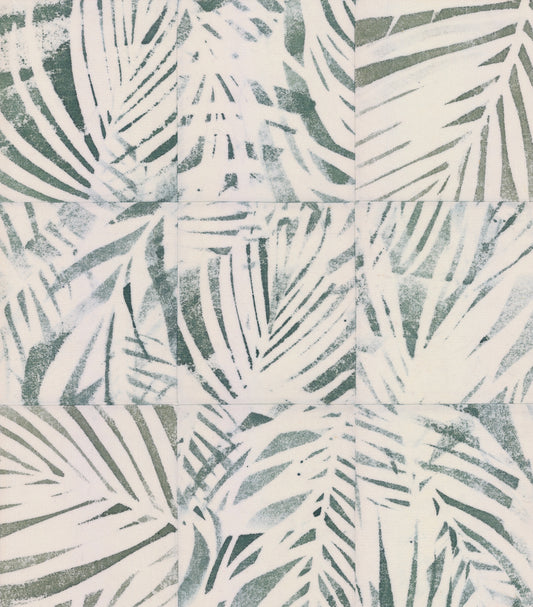 York Wallcoverings RoomMates Cubism Palm Green Peel and Stick Wallpaper Tropical Ocean Greens  Wallpaper - RMK12312RL