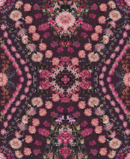 York Wallcoverings RoomMates Dried Flower Kaleidoscope Pink Peel and Stick Wallpaper Whimsical Botanical Pinks  Wallpaper - RMK12320RL