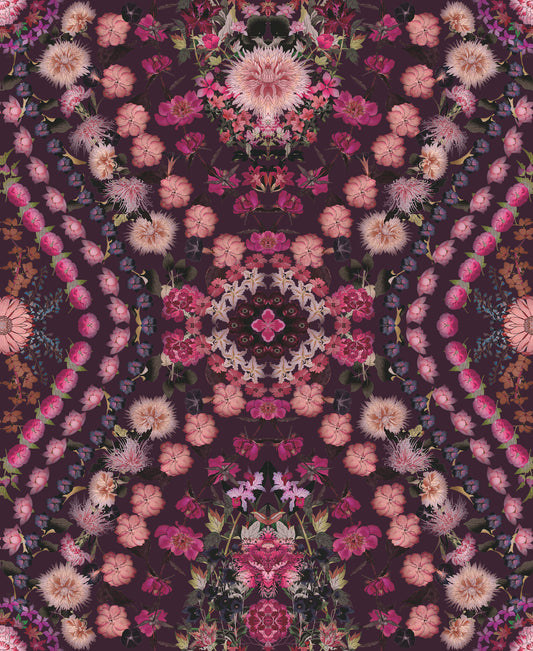 York Wallcoverings RoomMates Dried Flower Kaleidoscope Pink Peel and Stick Wallpaper Whimsical Botanical Pinks  Wallpaper - RMK12320RL