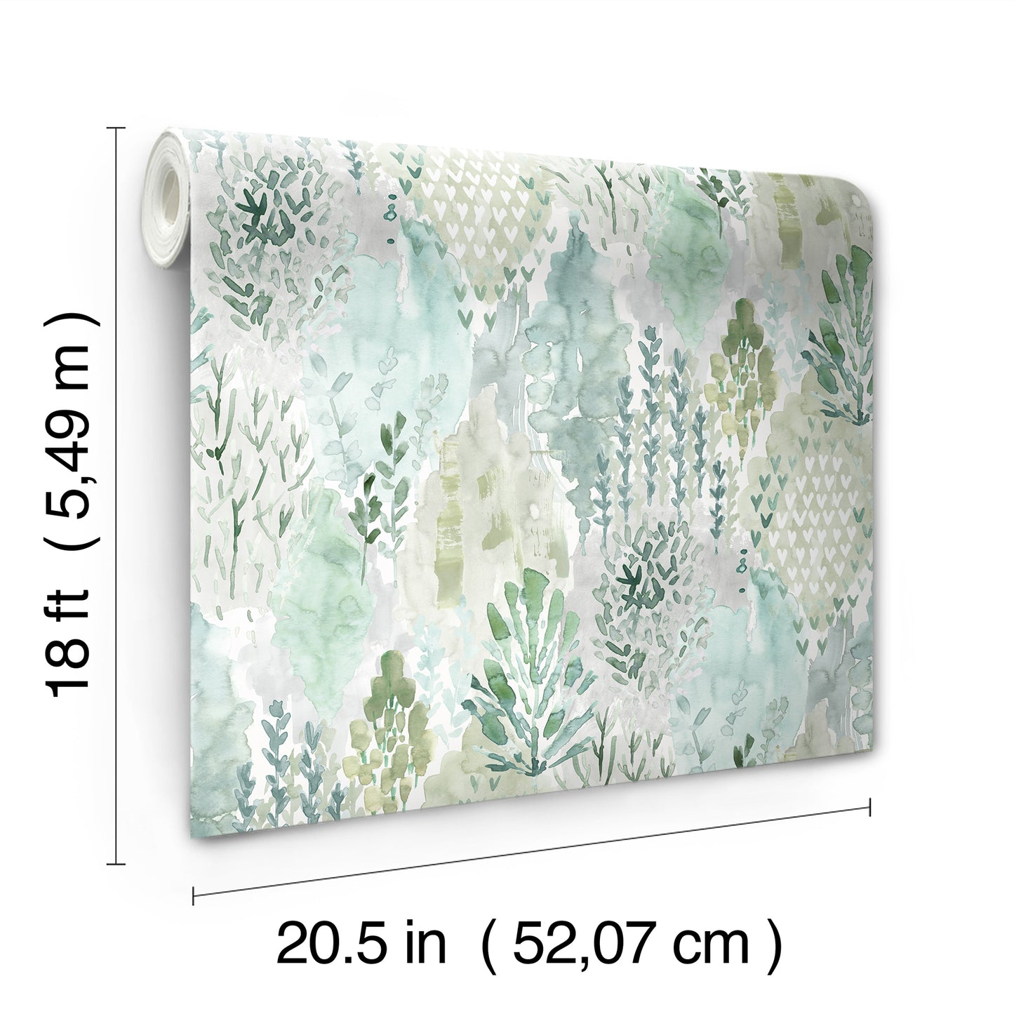 York Wallcoverings RoomMates Watercolor Tree Mosaic Green Peel and Stick Wallpaper Whimsical Abstract Greens  Wallpaper - RMK12329PLW