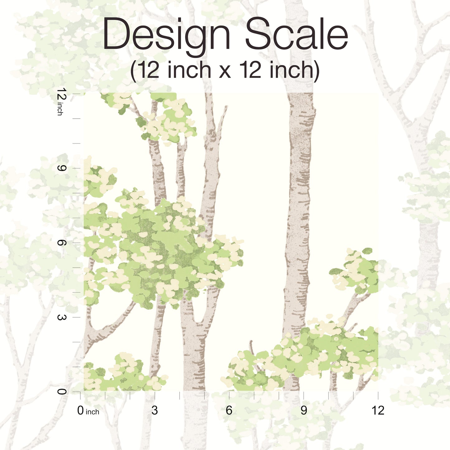 York Wallcoverings RoomMates Birch Grove Green Peel and Stick Wallpaper  Botanical Greens  Wallpaper - RMK12342PLW