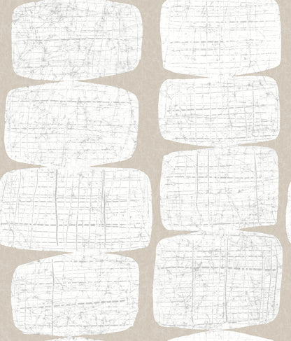 York Wallcoverings RoomMates Mid-Century Beads White Peel and Stick Wallpaper Glam Abstract Whites and Off-Whites  Wallpaper - RMK12347PL