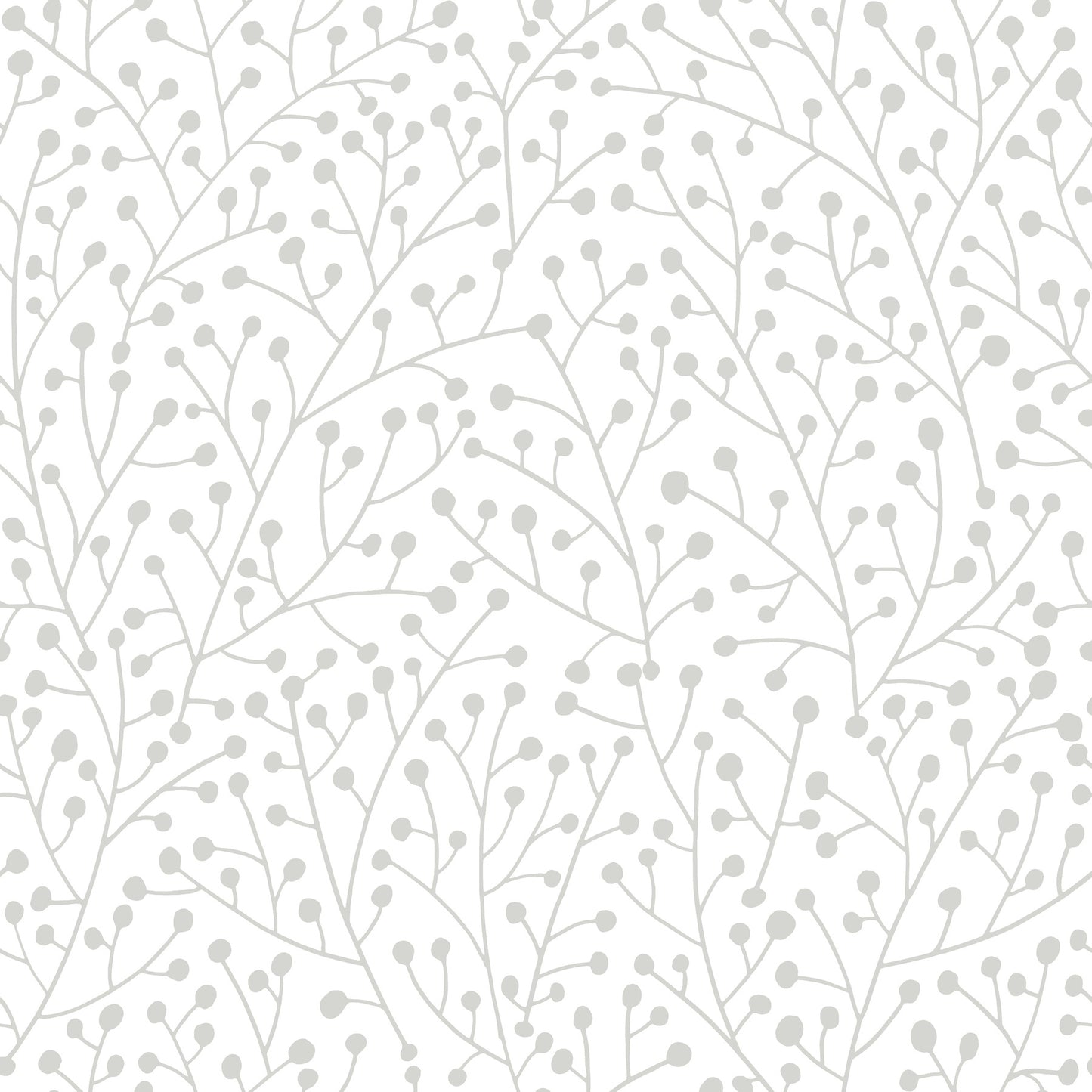 York Wallcoverings RoomMates Cat Coquillette Berry Branches Grey Peel and Stick Wallpaper  Nature Greys  Wallpaper - RMK12369PL