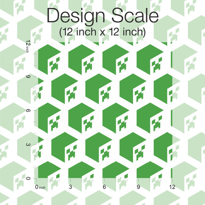 York Wallcoverings RoomMates Minecraft Creeper Face Green Peel and Stick Wallpaper  Licensed Greens  Wallpaper - RMK12395RL