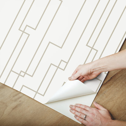 York Wallcoverings RoomMates Geo Circuits Grey Peel and Stick Wallpaper  Abstract Greys  Wallpaper - RMK12413PL