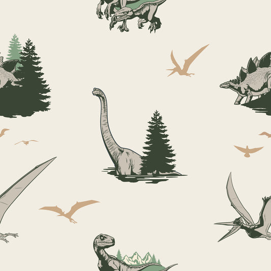 York Wallcoverings RoomMates Jurassic World: Dominion Vintage Dinosaurs Green Peel and Stick Wallpaper Whimsical Licensed Greens  Wallpaper - RMK12447RL