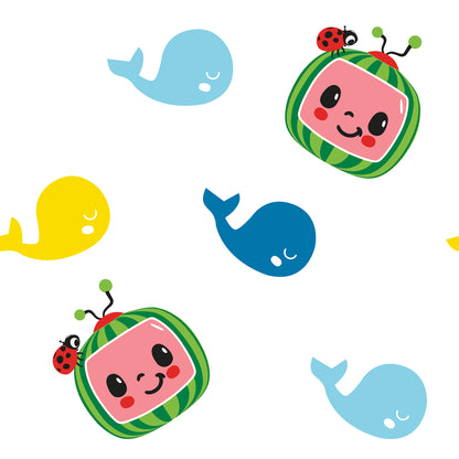 York Wallcoverings RoomMates CoComelon Peel and Stick Wallpaper Kids Graphics Blues  Wallpaper - RMK12460RL (Discontinued)