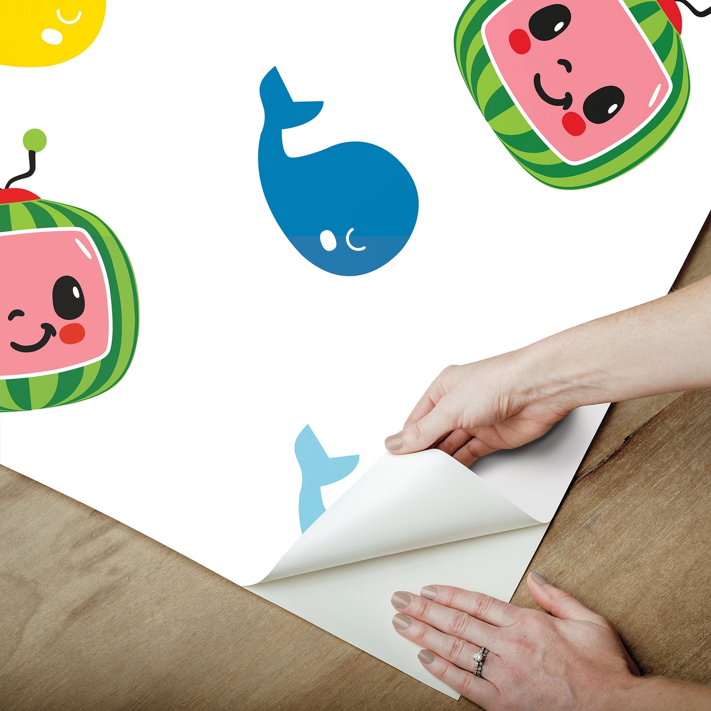 York Wallcoverings RoomMates CoComelon Peel and Stick Wallpaper Kids Graphics Blues  Wallpaper - RMK12460RL (Discontinued)