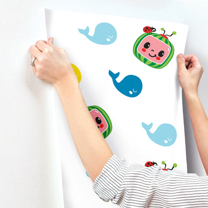 York Wallcoverings RoomMates CoComelon Peel and Stick Wallpaper Kids Graphics Blues  Wallpaper - RMK12460RL (Discontinued)