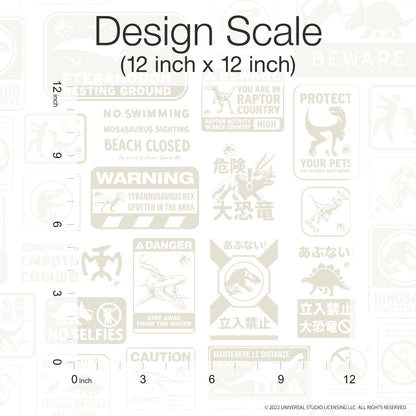 York Wallcoverings RoomMates Jurassic World: Dominion Signs Beige Peel and Stick Wallpaper  Licensed Browns  Wallpaper - RMK12461RL