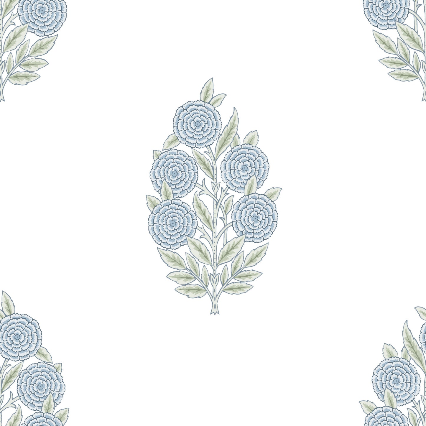 York Wallcoverings RoomMates Dutch Floral Blue Peel and Stick Wallpaper Modern Botanical Blues  Wallpaper - RMK12517RL