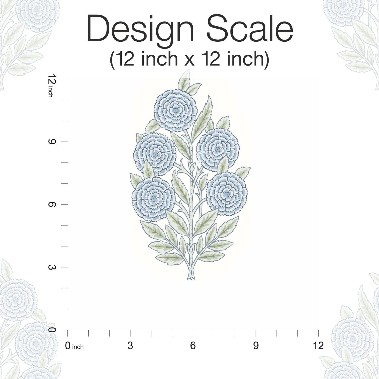 York Wallcoverings RoomMates Dutch Floral Blue Peel and Stick Wallpaper Modern Botanical Blues  Wallpaper - RMK12517RL