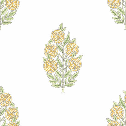 York Wallcoverings RoomMates Dutch Floral Yellow Peel and Stick Wallpaper Modern Botanical Yellows  Wallpaper - RMK12518RL