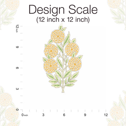 York Wallcoverings RoomMates Dutch Floral Yellow Peel and Stick Wallpaper Modern Botanical Yellows  Wallpaper - RMK12518RL