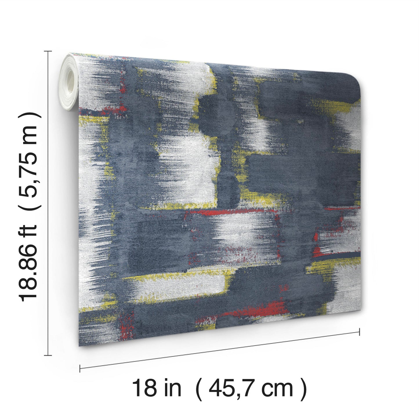 York Wallcoverings RoomMates Modern Ikat Navy Peel and Stick Wallpaper Modern Abstract Blues  Wallpaper - RMK12526RL