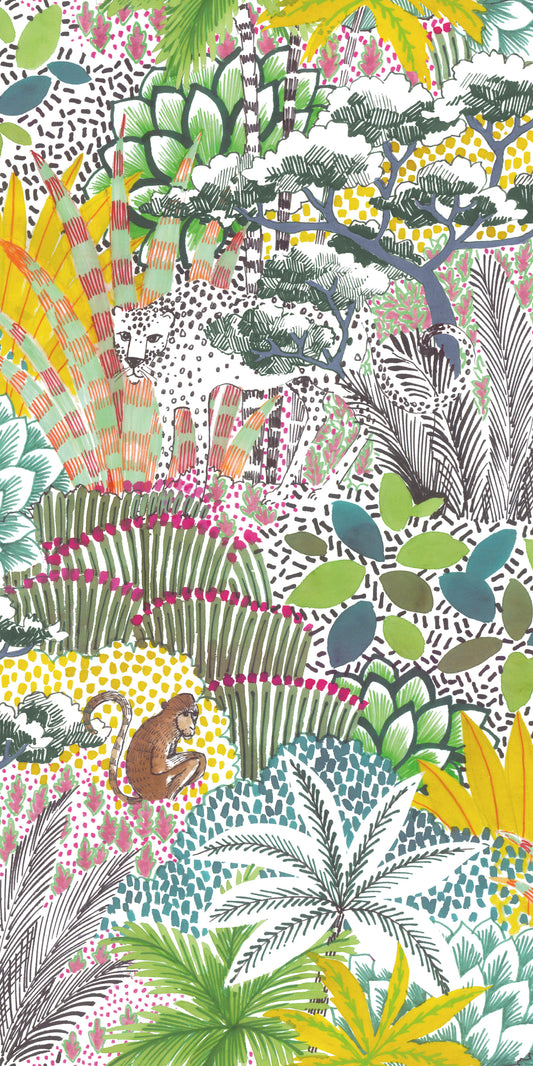 York Wallcoverings RoomMates Jungle Vibe Yellow Peel and Stick Wallpaper Whimsical Botanical Yellows  Wallpaper - RMK12532RL