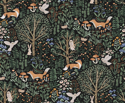 York Wallcoverings RoomMates Clara Jean Folklore Forest   Blacks  Wallpaper - RMK12558PLW