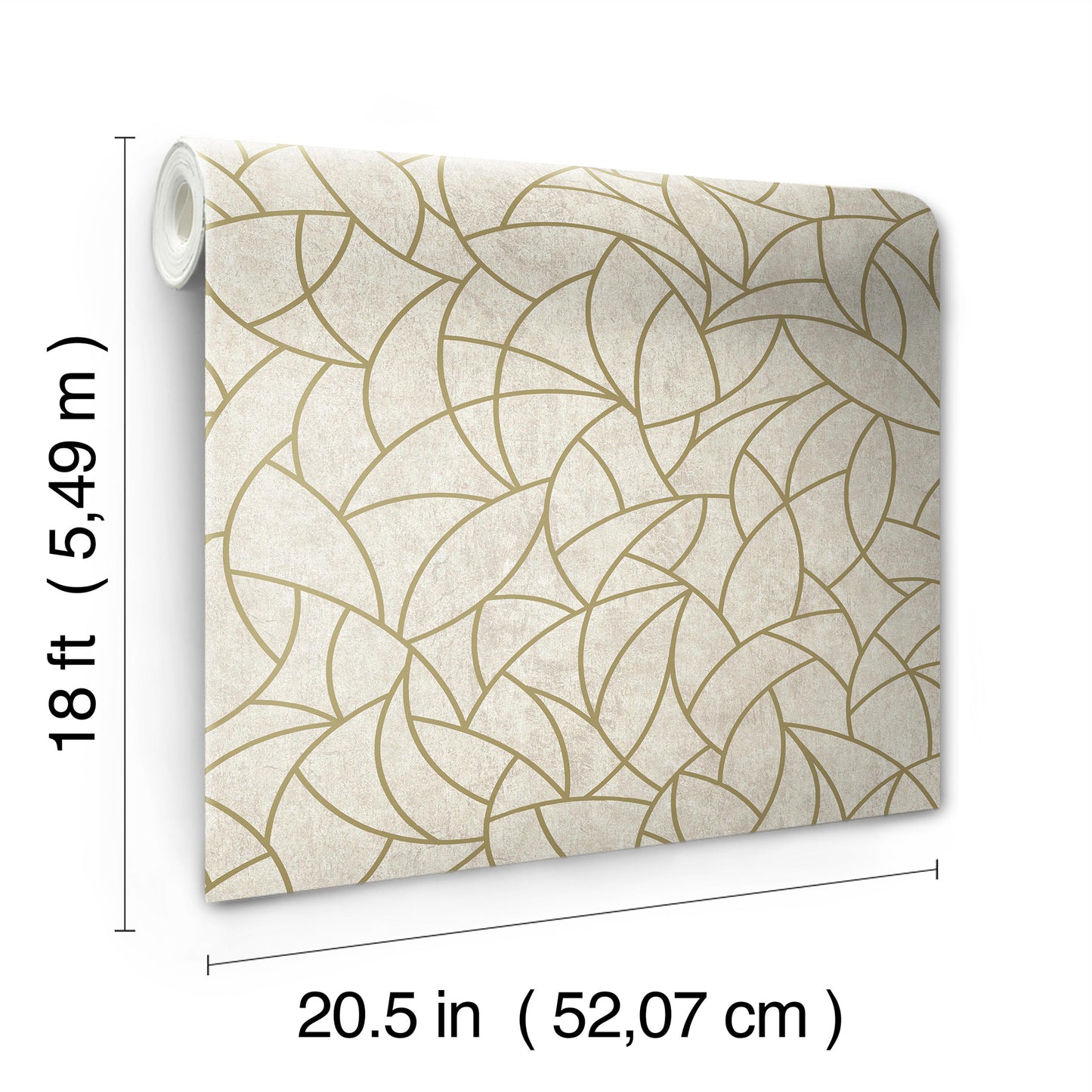 York Wallcoverings RoomMates Modern Crescent Moon Neutral Peel and Stick Wallpaper Modern Abstract Neutrals  Wallpaper - RMK12567PL