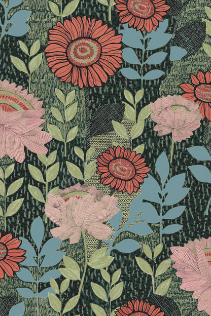 York Wallcoverings RoomMates Botanical Garden Green Peel and Stick Wallpaper Modern Botanical Greens  Wallpaper - RMK12575RL