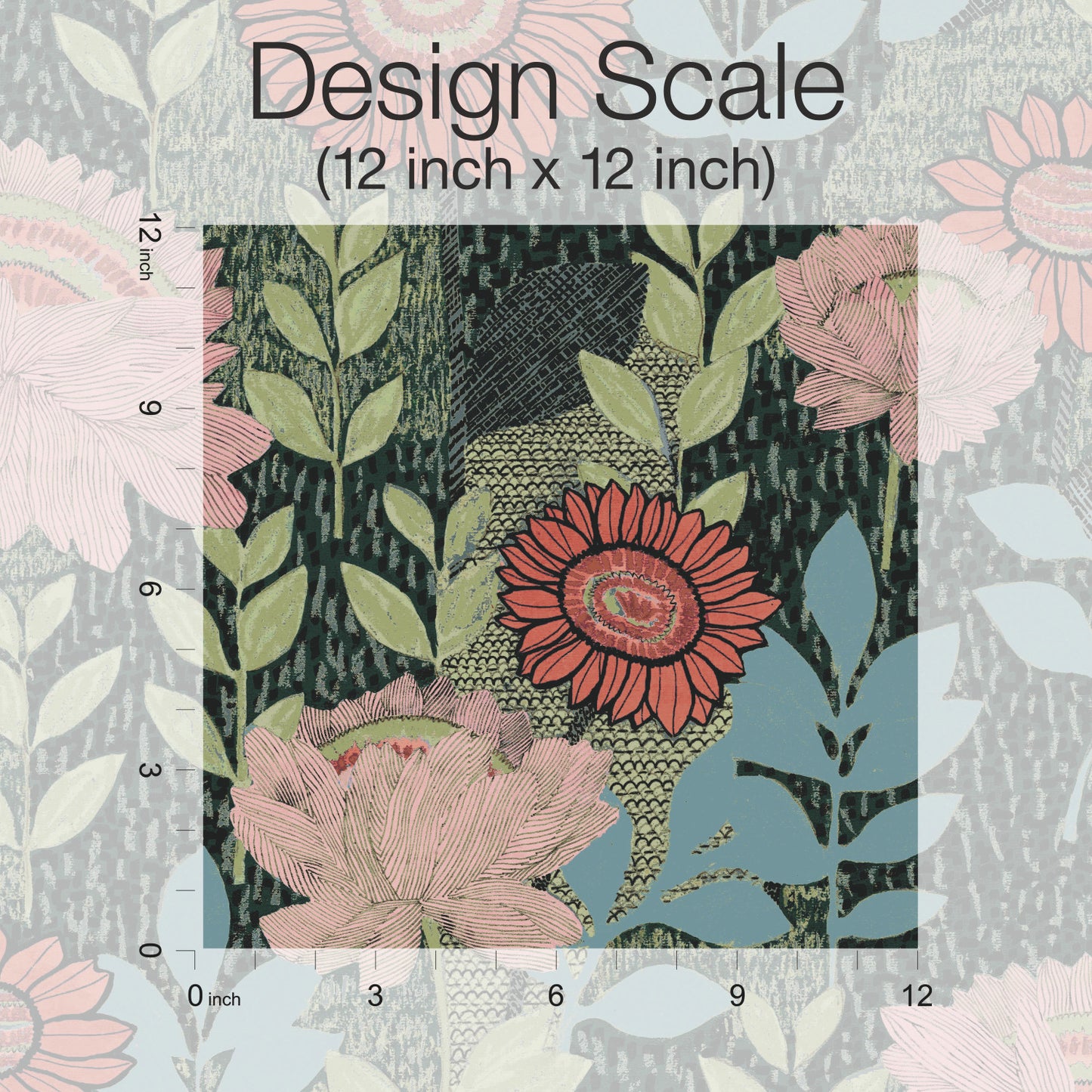 York Wallcoverings RoomMates Botanical Garden Green Peel and Stick Wallpaper Modern Botanical Greens  Wallpaper - RMK12575RL