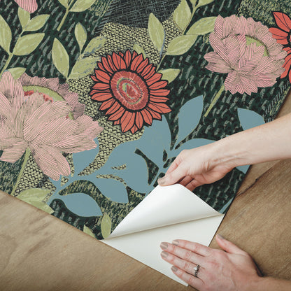 York Wallcoverings RoomMates Botanical Garden Green Peel and Stick Wallpaper Modern Botanical Greens  Wallpaper - RMK12575RL