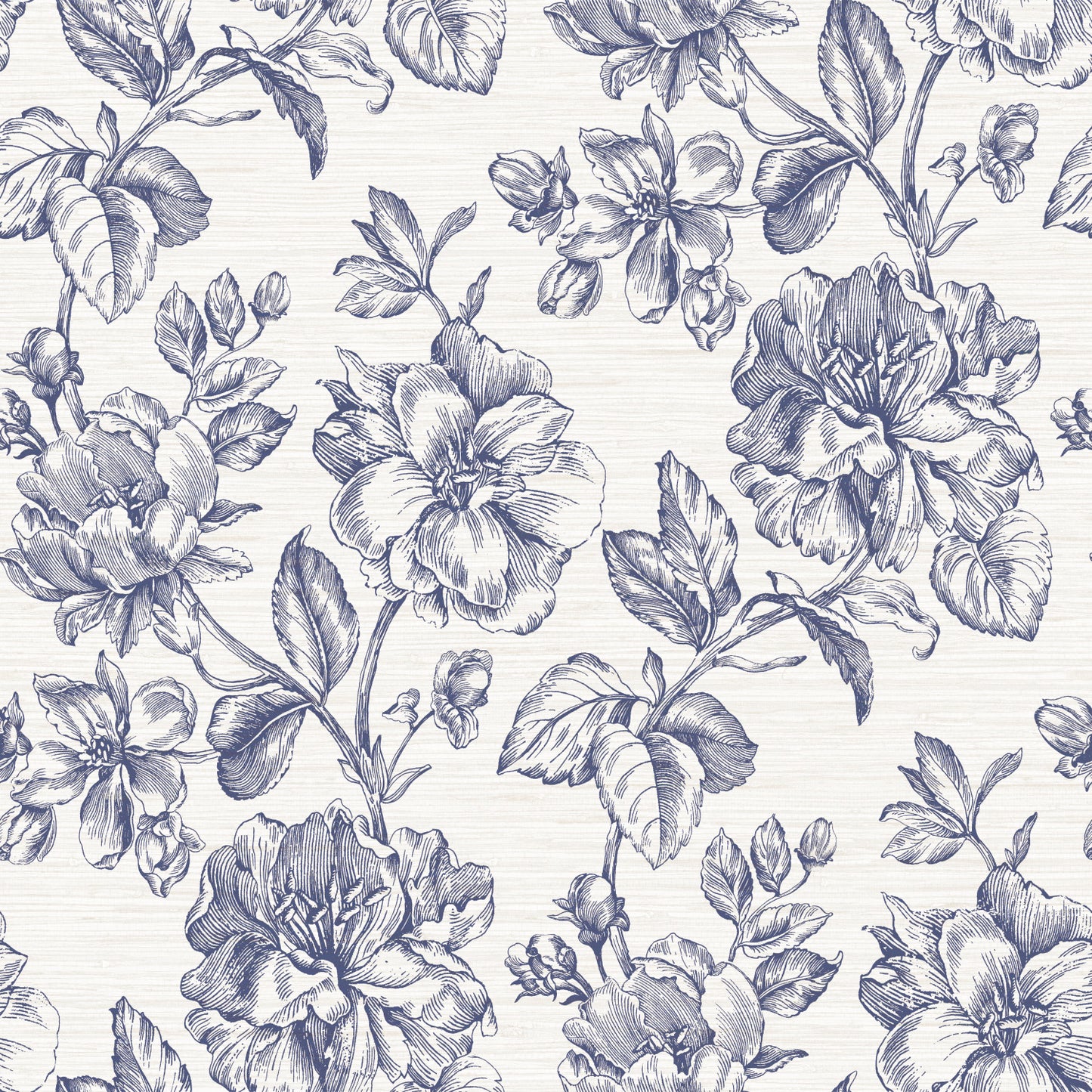 York Wallcoverings RoomMates Flower Girl Blue Peel and Stick Wallpaper Modern Botanical Blues  Wallpaper - RMK12577RL