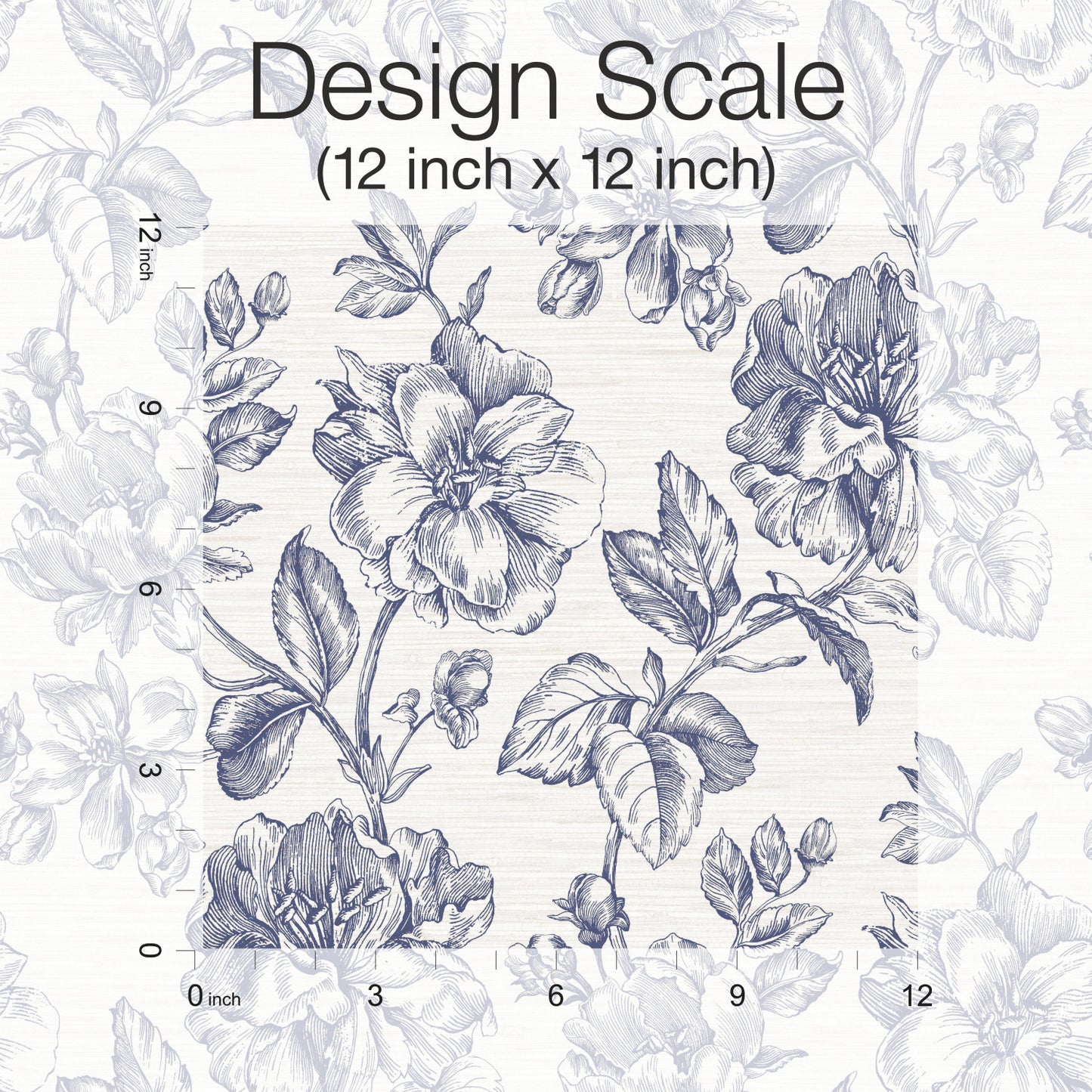 York Wallcoverings RoomMates Flower Girl Blue Peel and Stick Wallpaper Modern Botanical Blues  Wallpaper - RMK12577RL