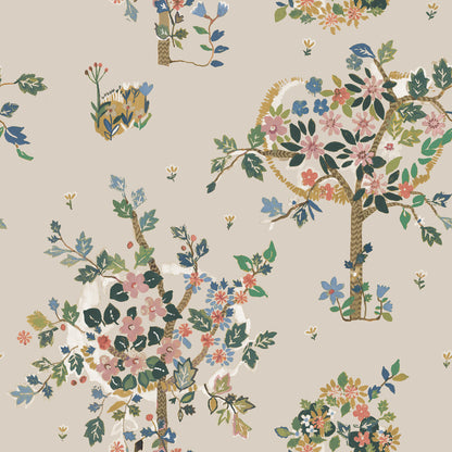 York Wallcoverings RoomMates Flowering Peace Tree Taupe Peel and Stick Wallpaper Traditional Botanical Neutrals  Wallpaper - RMK12585PLW