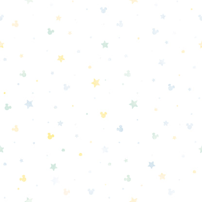 York Wallcoverings RoomMates Mickey Mouse Confetti Blue Peel and Stick Wallpaper Kids Graphics Whites and Off-Whites  Wallpaper - RMK12620RL