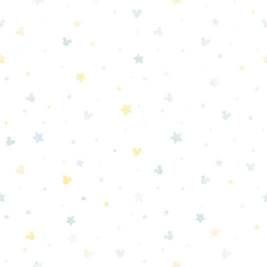 York Wallcoverings RoomMates Mickey Mouse Confetti Blue Peel and Stick Wallpaper Kids Graphics Whites and Off-Whites  Wallpaper - RMK12620RL