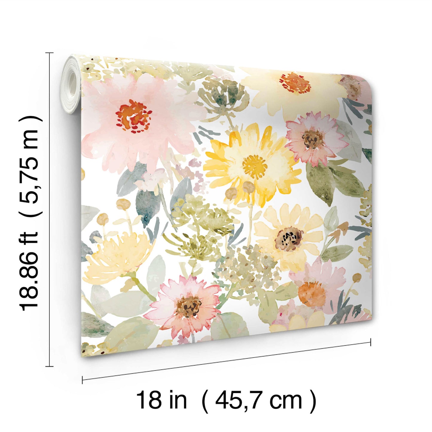 York Wallcoverings RoomMates Southern Charm Yellow Peel and Stick Wallpaper  Botanical Yellows  Wallpaper - RMK12630RL