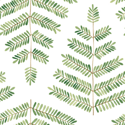 York Wallcoverings RoomMates Cat Coquillette Leaflets Green Peel and Stick Wallpaper  Botanical Greens  Wallpaper - RMK12638PL