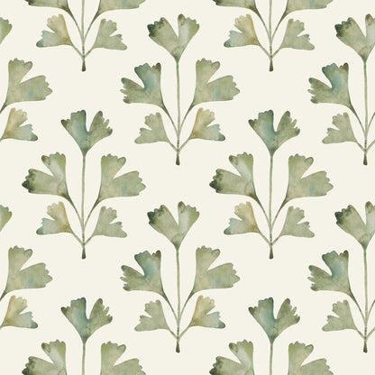 York Wallcoverings RoomMates Cat Coquillette Gingko Almond Peel and Stick Wallpaper  Botanical Neutrals  Wallpaper - RMK12641PL